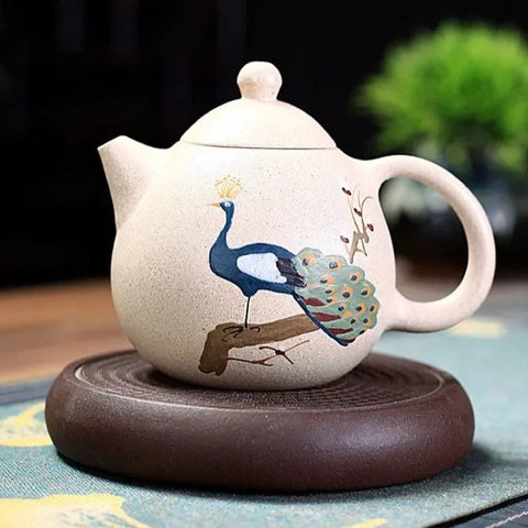 Peacock Dragon Egg Teapot-ToShay.org