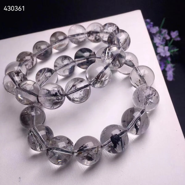 Black Herkimer Diamond Bracelet-ToShay.org