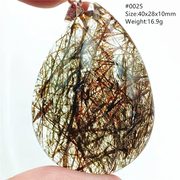 Gold Rutilated Quartz Pendant-ToShay.org