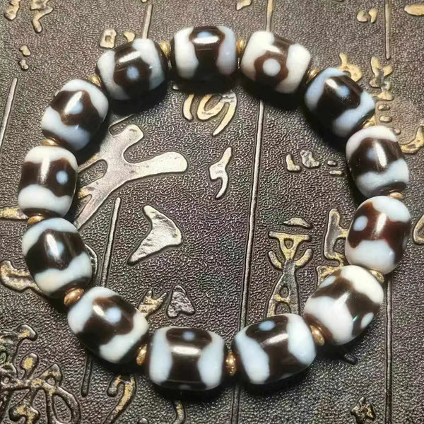 Tibetan Agate Dzi Bracelet-ToShay.org