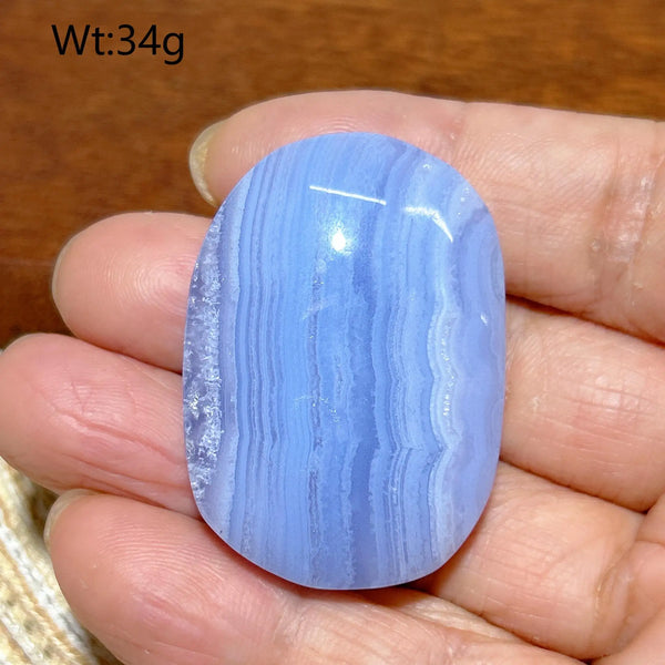 Blue Lace Agate Palm Stone-ToShay.org