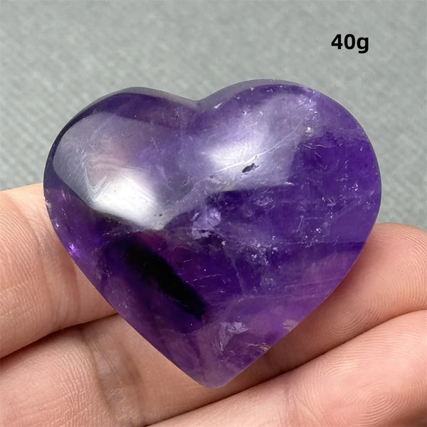 Purple Amethyst Heart-ToShay.org