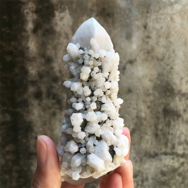 White Fluorite Point Cluster-ToShay.org
