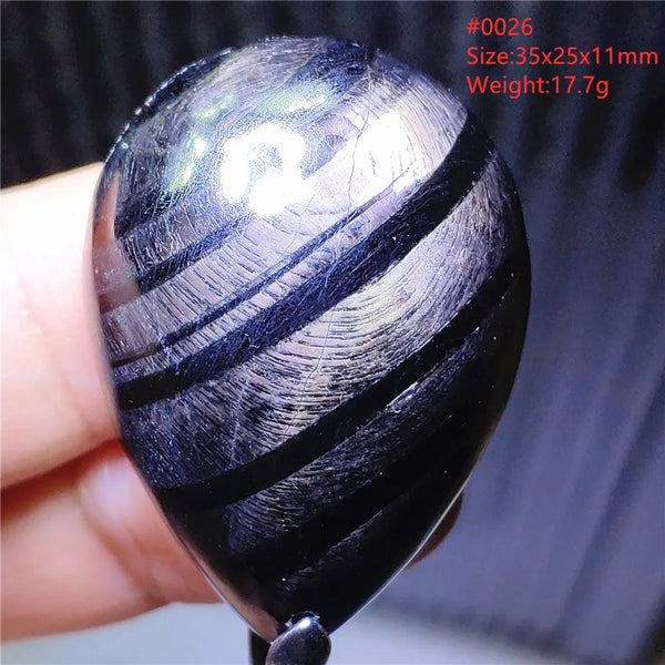 Silver Black Hypersthene Pendant-ToShay.org