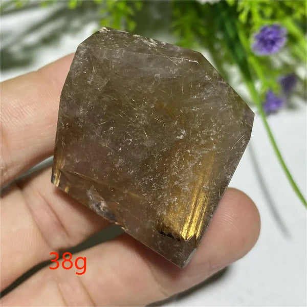 Gold Rutilated Hair Crystal-ToShay.org
