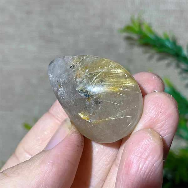 Gold Rutile Quartz Pendant-ToShay.org