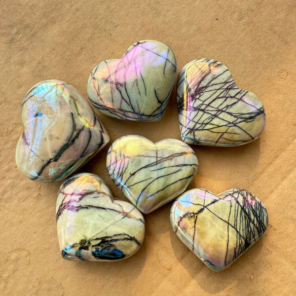 White Turquoise Quartz Heart-ToShay.org