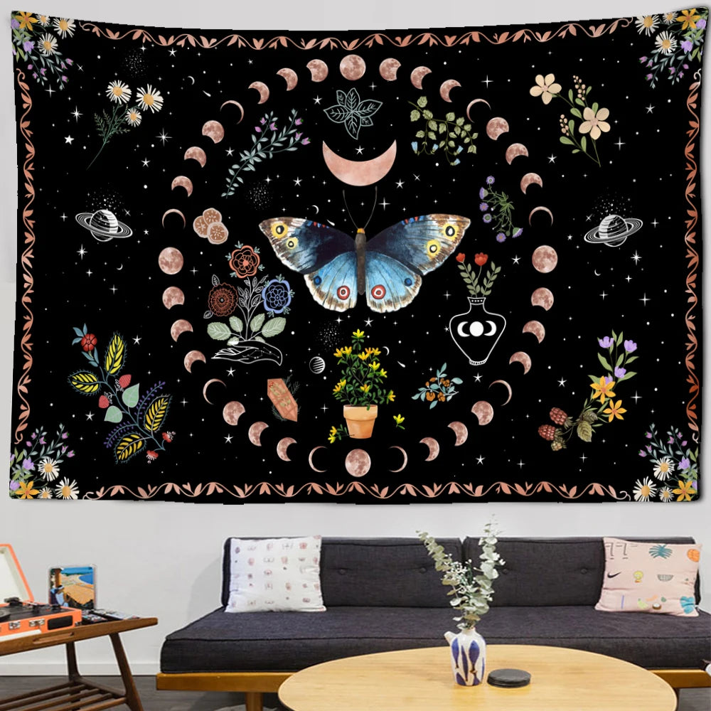 Butterfly Moonlight Tapestry-ToShay.org