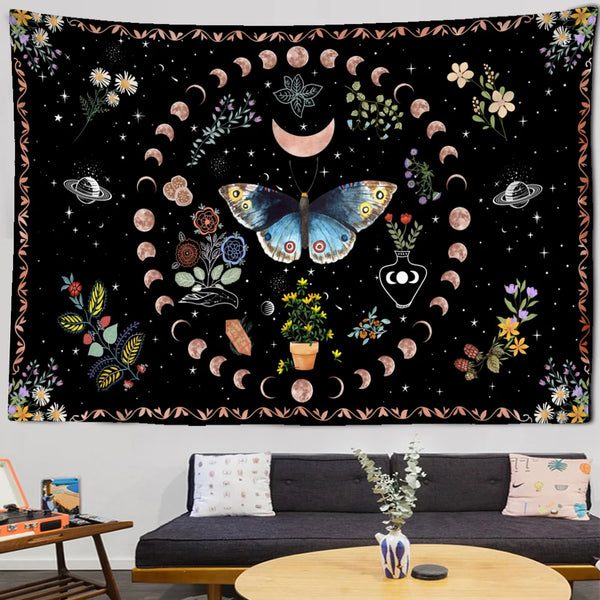 Butterfly Moonlight Tapestry-ToShay.org