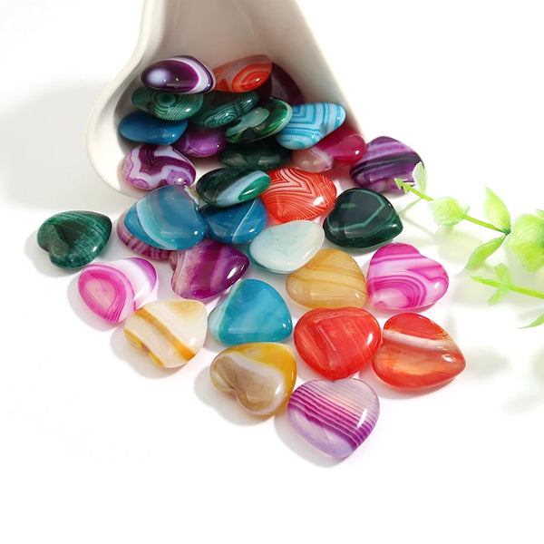Mixed Stripe Agate Hearts-ToShay.org