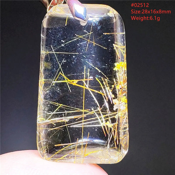 Gold Rutilated Quartz Pendant-ToShay.org