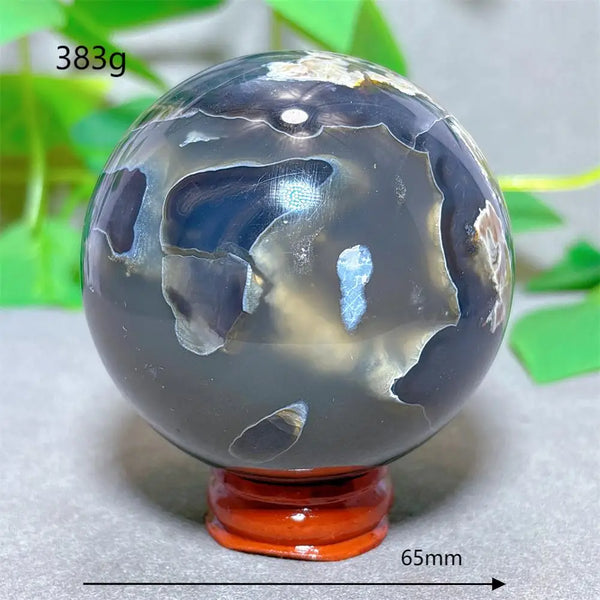 Green Fluorescent Volcanic Agate Ball-ToShay.org