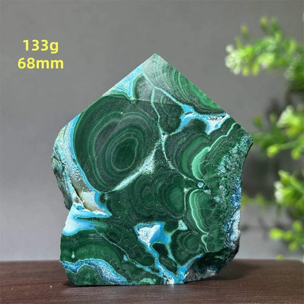Blue Chrysocolla Malachite Point-ToShay.org