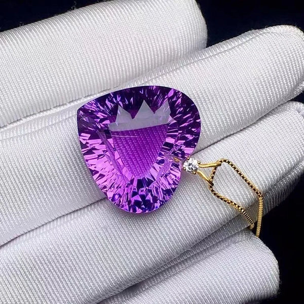 Purple Amethyst Heart Pendants-ToShay.org