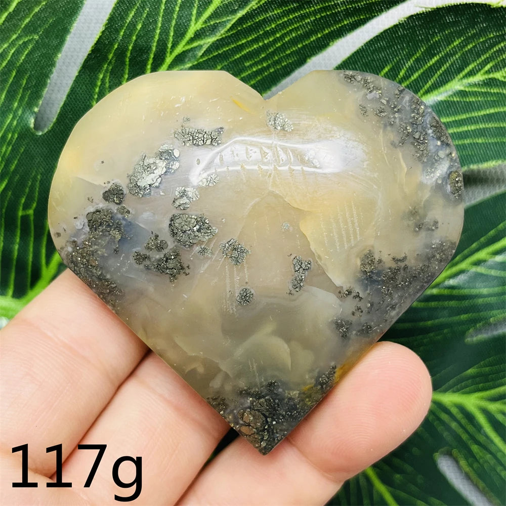 Green Agate Geode Heart-ToShay.org