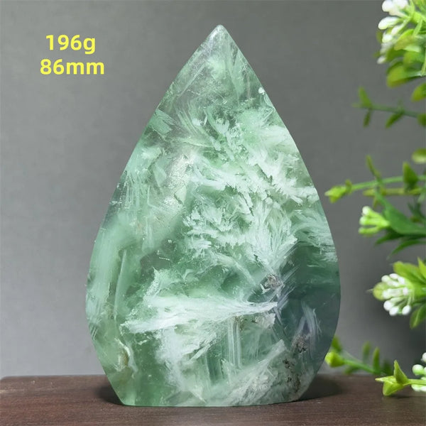 Green Feather Fluorite Torch-ToShay.org