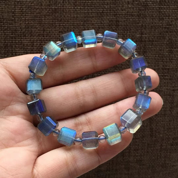 Blue Labradorite Cube Bracelet-ToShay.org