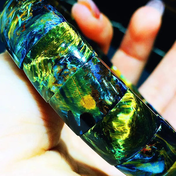 Blue Pietersite Chatoyant Bangle-ToShay.org