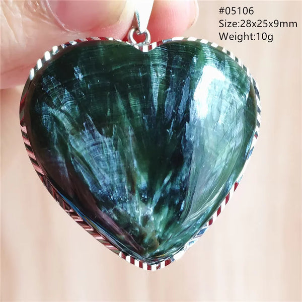 Green Seraphinite Pendant-ToShay.org