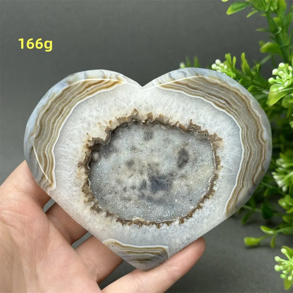 Grey Agate Geode Heart-ToShay.org