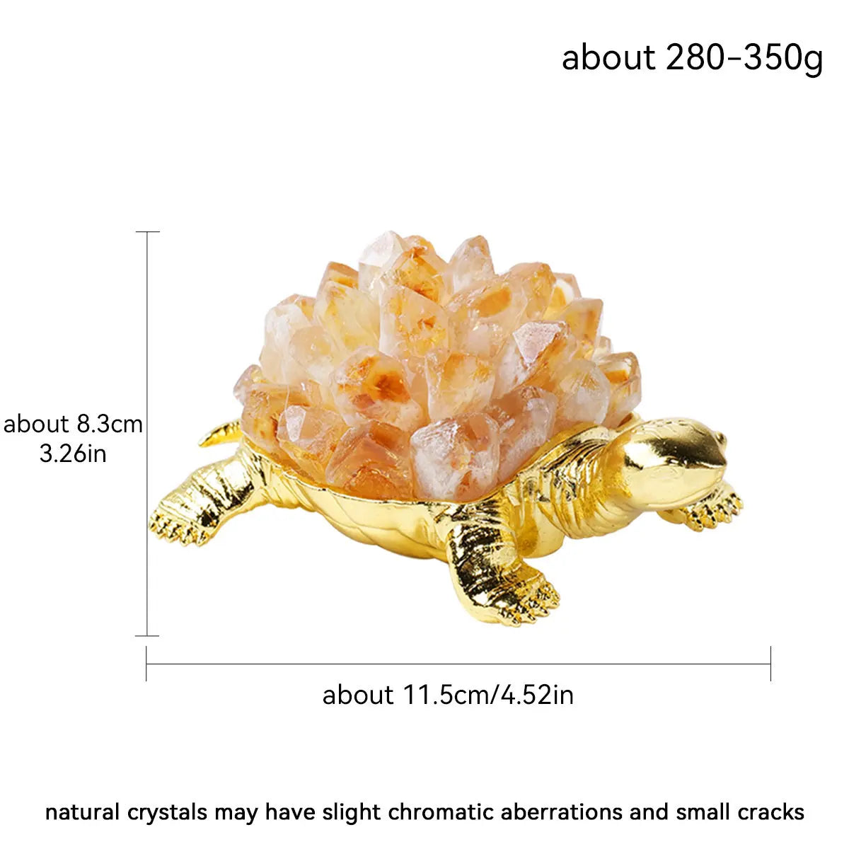 Yellow Citrine Cluster Turtle-ToShay.org