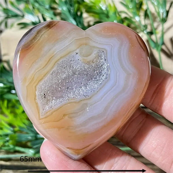 Yellow Agate Druzy Heart-ToShay.org