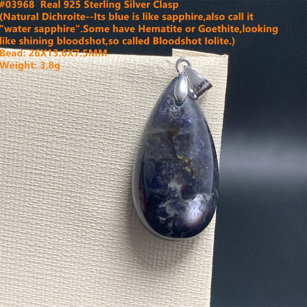 Red Blue Cordierite Pendants-ToShay.org