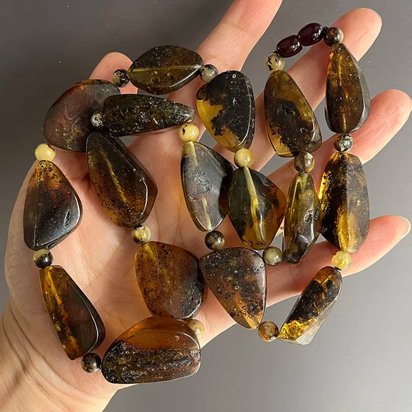 Yellow Amber Necklace-ToShay.org