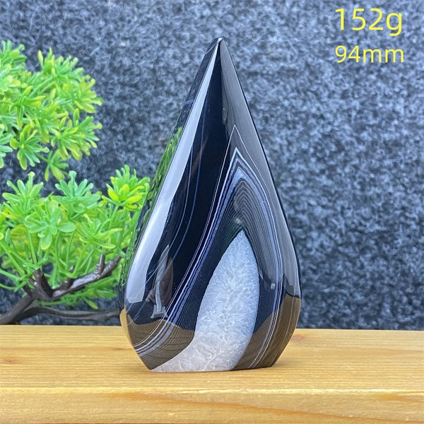 Black Silk Agate Torch-ToShay.org