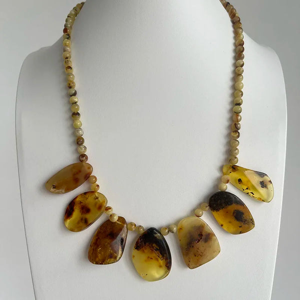 Yellow Amber Necklace-ToShay.org
