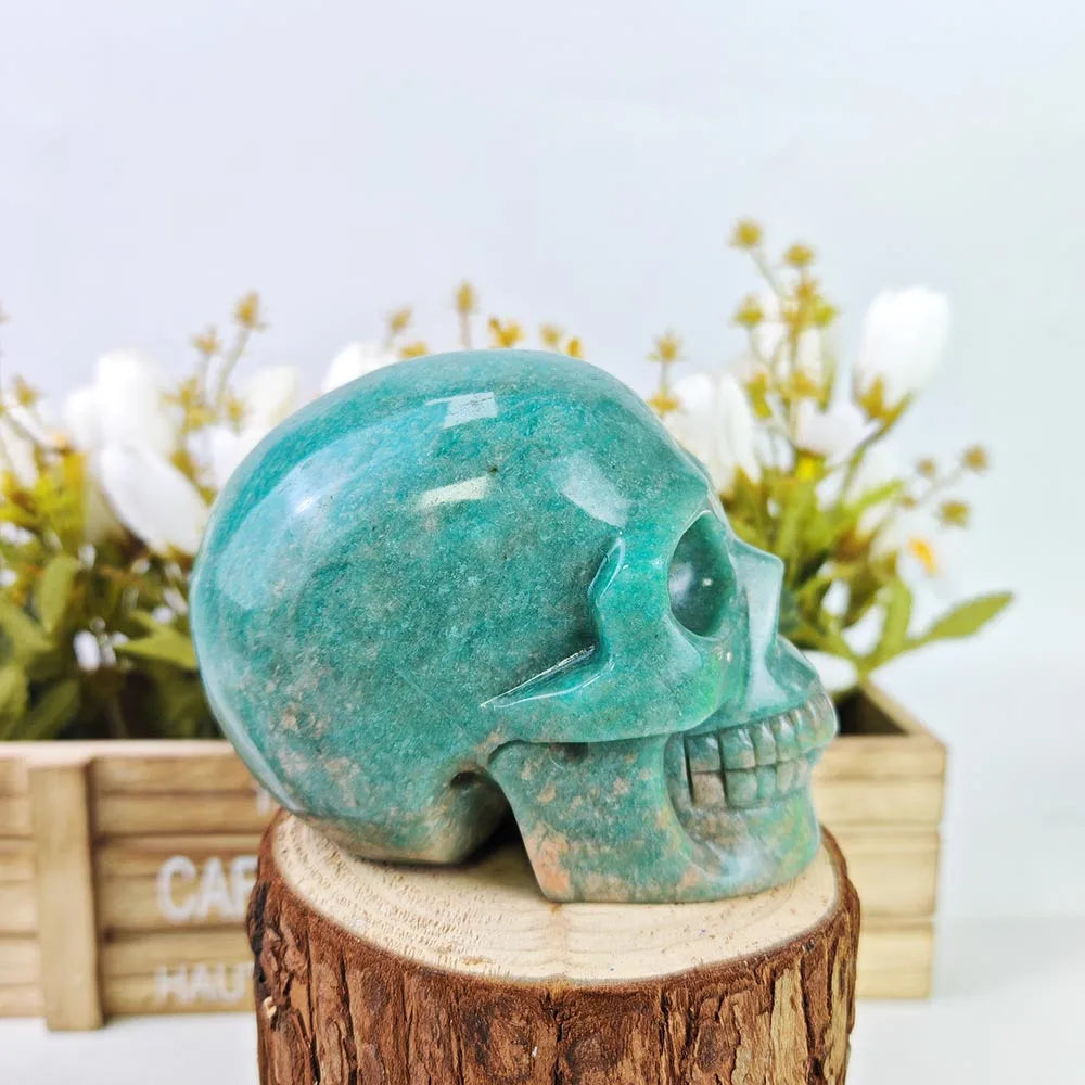 Green Amazonite Skull-ToShay.org