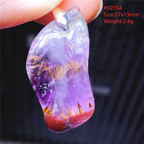 Purple Cacoxenite Auralite Pendant-ToShay.org