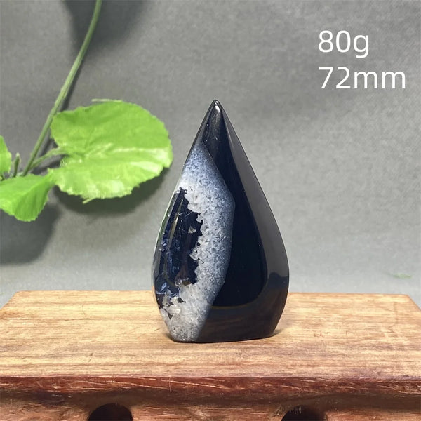 Black Striped Agate Flame-ToShay.org