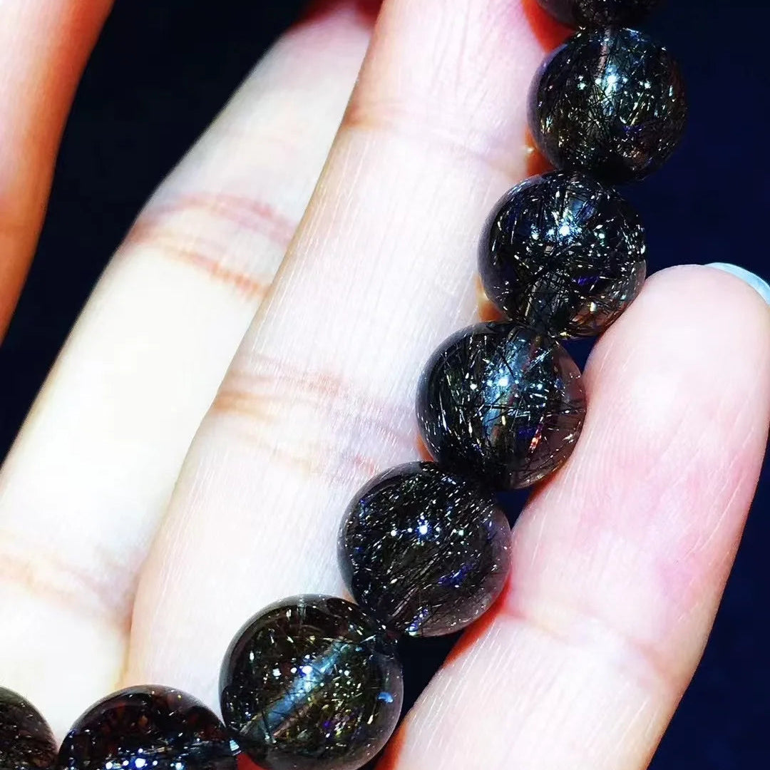 Black Rutilated Quartz Bracelet-ToShay.org