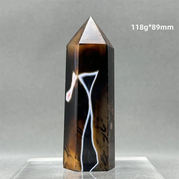 Black Red Striped Agate Wand-ToShay.org
