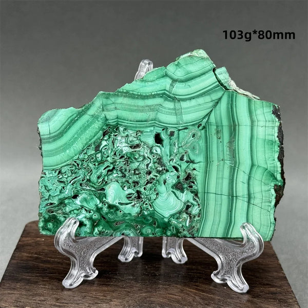 Green Malachite Raw Slice-ToShay.org