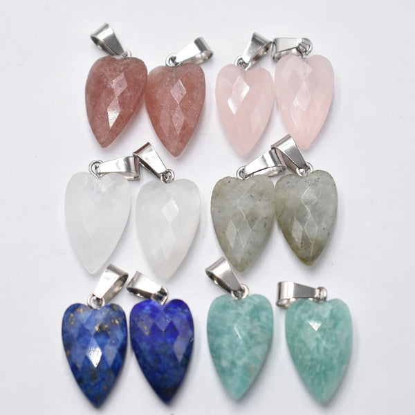Mixed Crystal Heart Pendants-ToShay.org