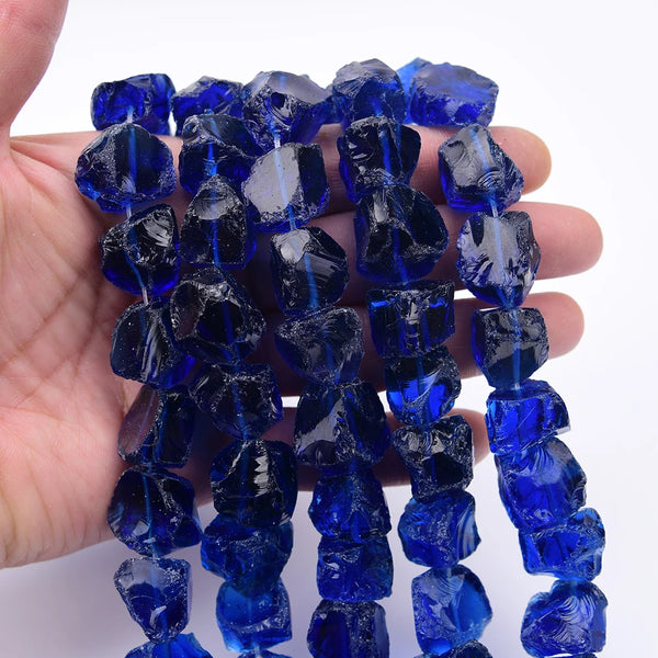 Blue Crystal Nugget Beads-ToShay.org