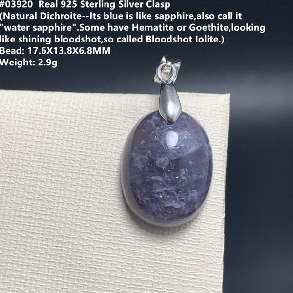 Red Blue Cordierite Pendants-ToShay.org