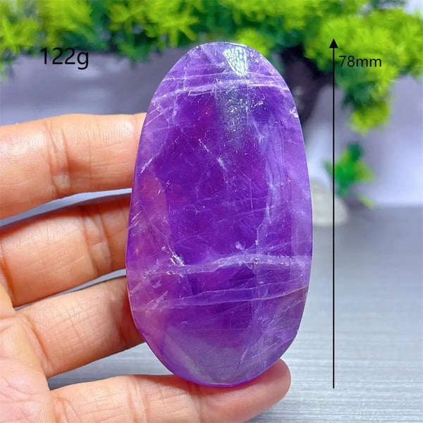 Purple Amethyst Palm Stone-ToShay.org