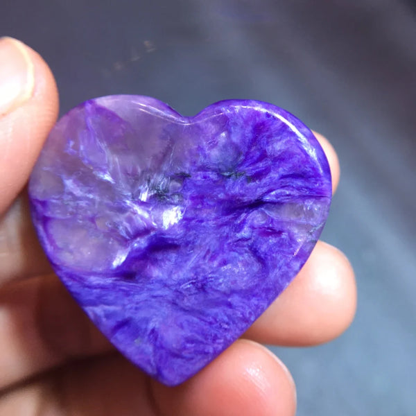 Purple Charoite Heart-ToShay.org