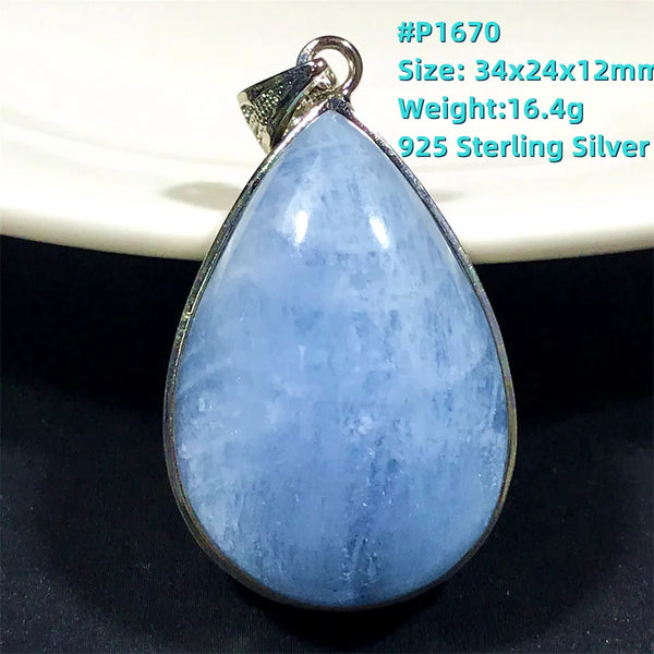 Blue Aquamarine Pendent-ToShay.org