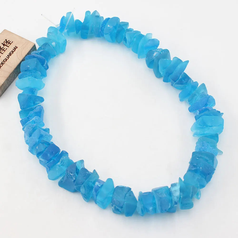 Blue Glass Nugget Beads-ToShay.org