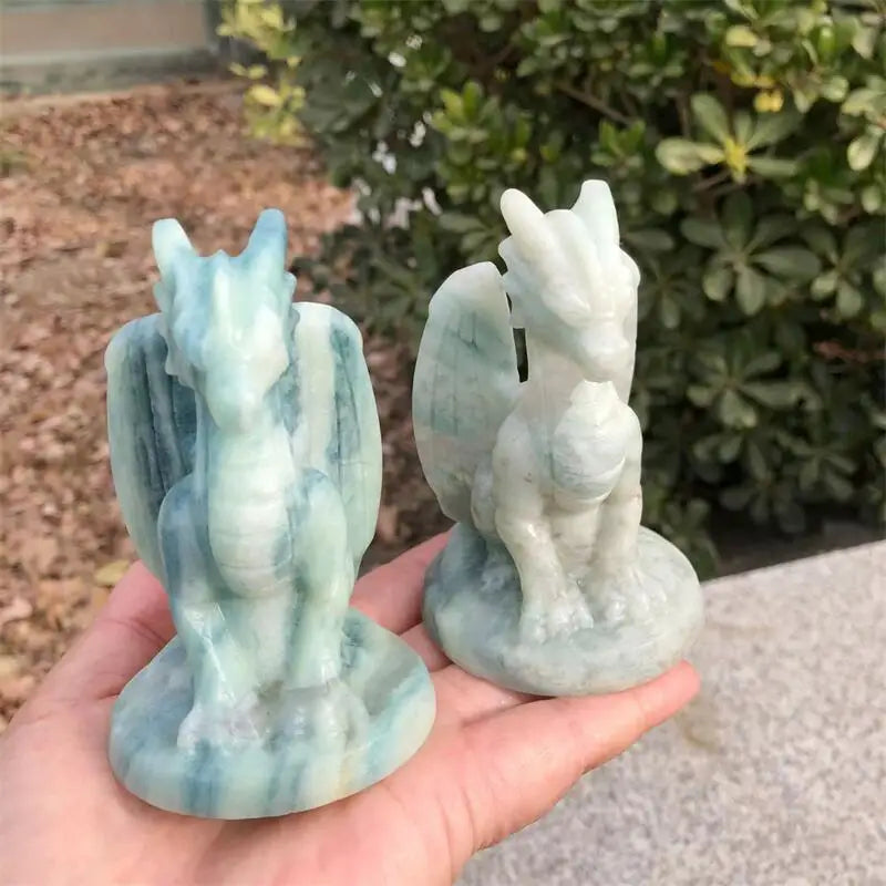 Blue White Stone Dragon-ToShay.org