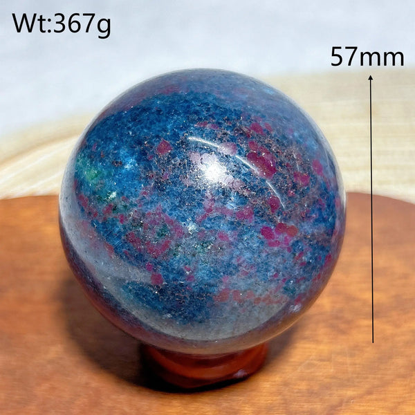 Fluorescence Ruby Kyanite Ball-ToShay.org