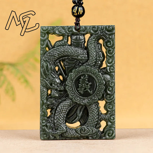 Black Jade Guan Yu Pendant-ToShay.org