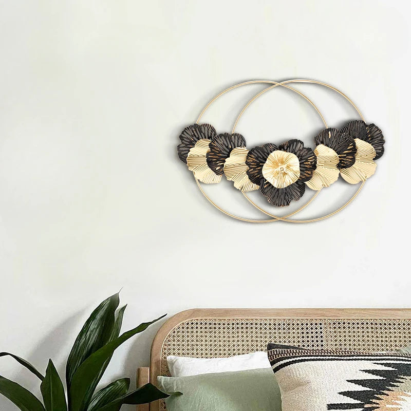 Gold Iron Flower Wall Art-ToShay.org