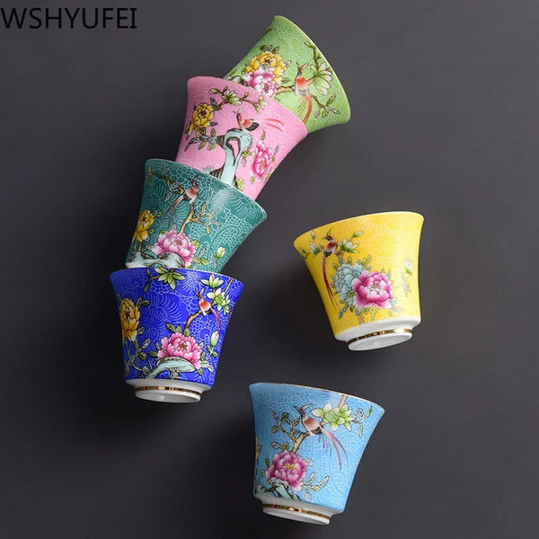 Enamel Porcelain Teacups-ToShay.org