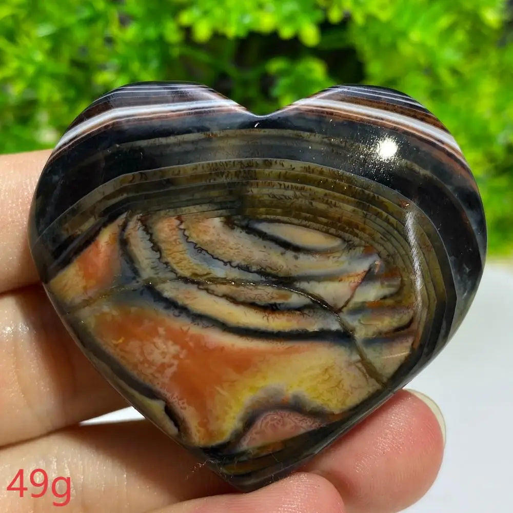 Black Agate Geode Heart-ToShay.org