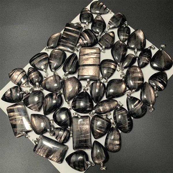 Black Hypersthene Pendant-ToShay.org